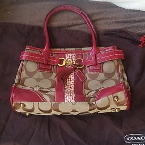 Coach canvas and leather satchel J0673-10545